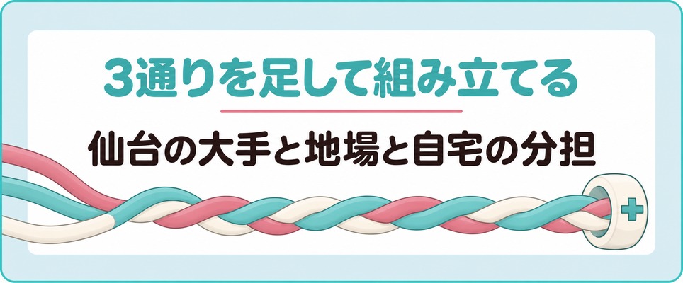 仙台で女性の薄毛治療(FAGA)を大手2院・地場9院・自宅の3通りから組み立てる