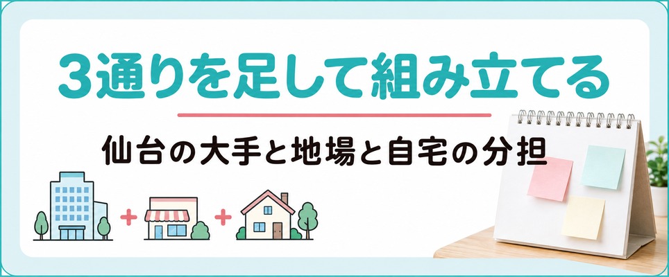 仙台で女性の薄毛治療(FAGA)を大手2院・地場9院・自宅の3通りから組み立てる