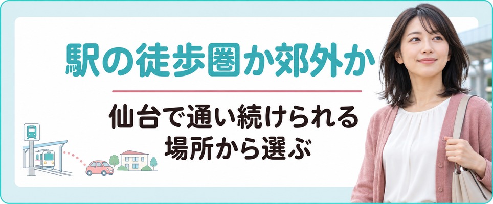 仙台駅の徒歩圏か八乙女・長町など郊外かで選ぶ女性の薄毛治療(FAGA)のクリニック