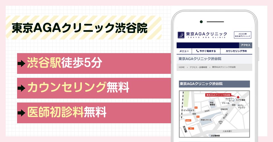 東京AGAクリニック渋谷院の特徴まとめ
