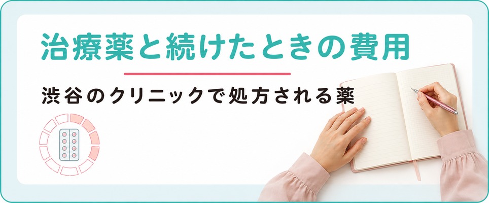 渋谷のFAGAクリニックで処方される治療薬と続けたときの費用