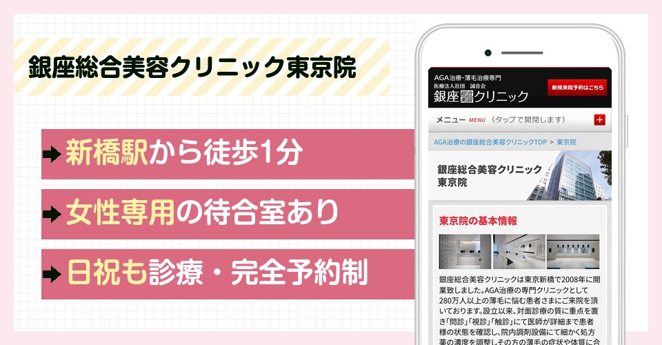 銀座総合美容クリニック東京院の特徴まとめ