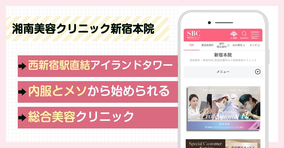 湘南美容クリニック新宿本院の特徴まとめ