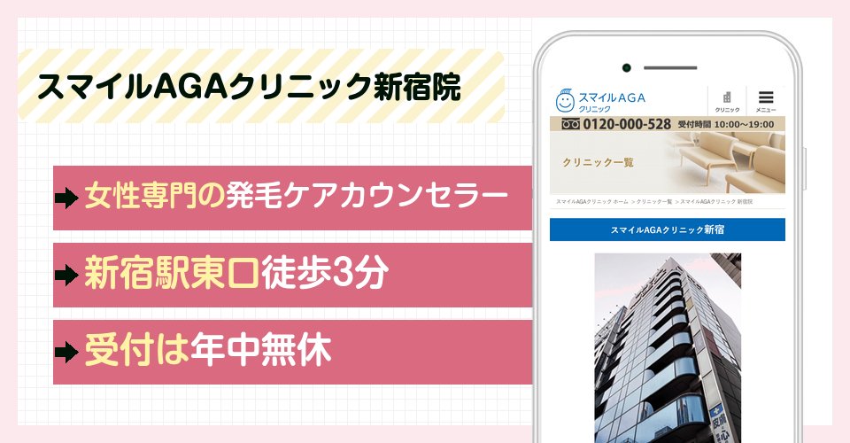 スマイルAGAクリニック新宿院の特徴まとめ