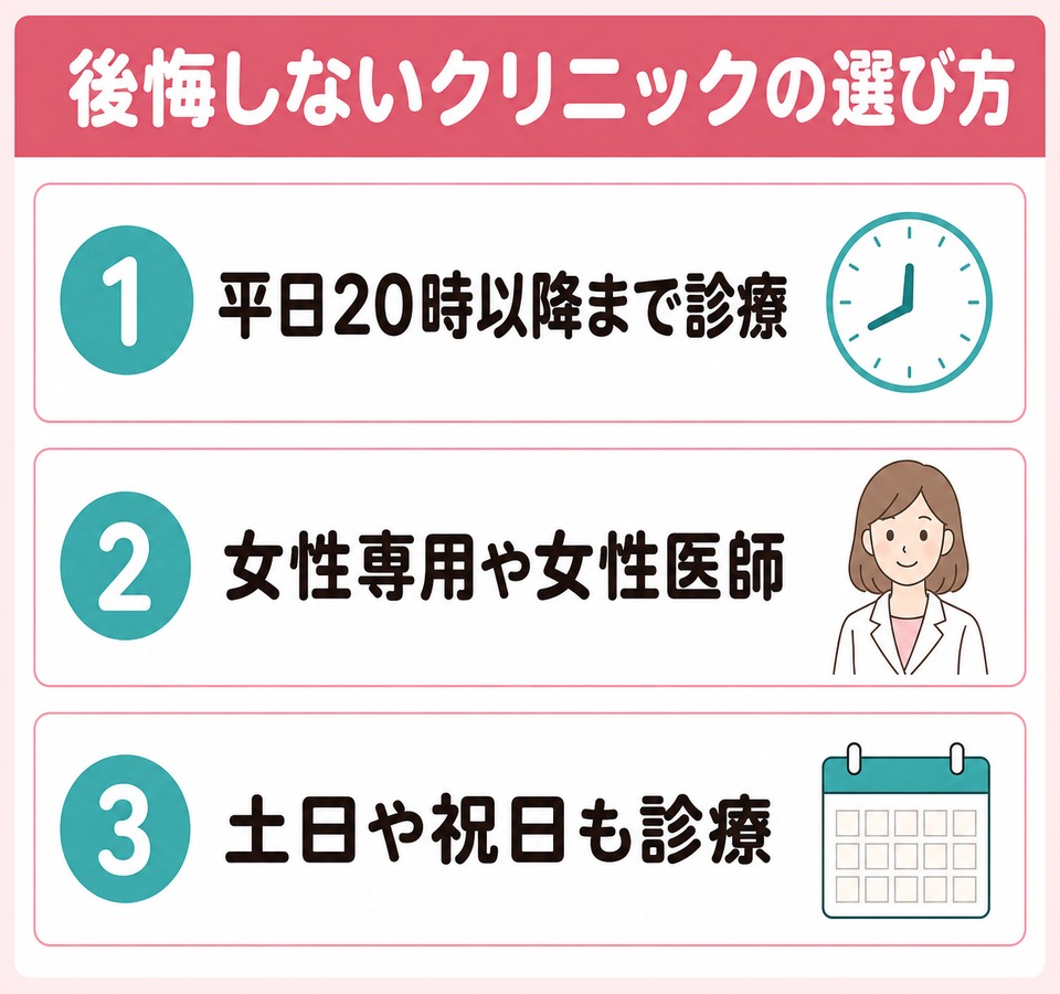 後悔しないクリニックの選び方3条件