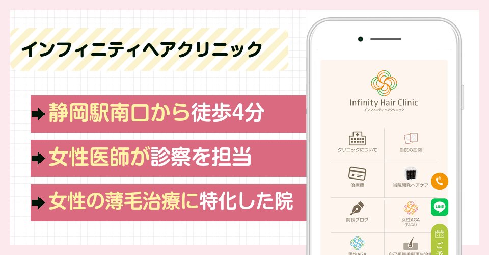 インフィニティヘアクリニックの特徴まとめ
