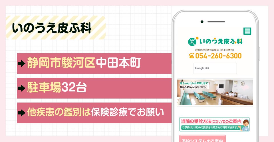 いのうえ皮ふ科の特徴まとめ