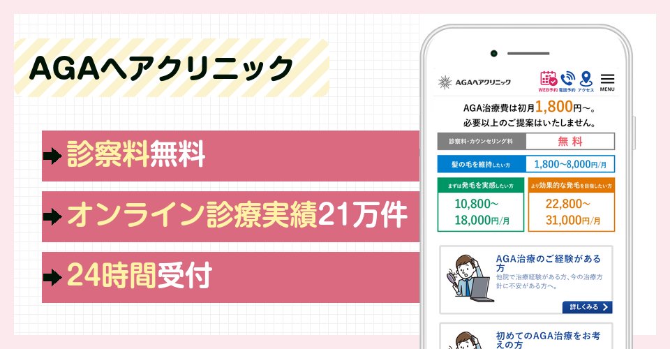 AGAヘアクリニックの特徴まとめ