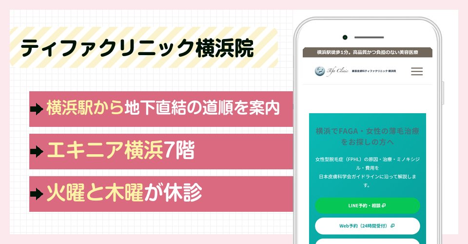 美容皮膚科ティファクリニック横浜院の特徴まとめ