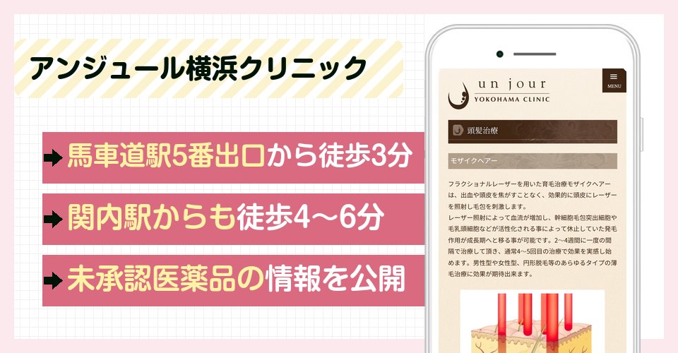 アンジュール横浜クリニックの特徴まとめ