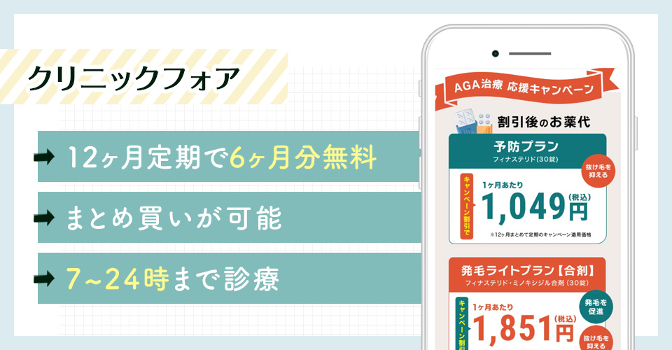 CLINIC FOR(クリニックフォア)のおすすめポイントまとめバナー
