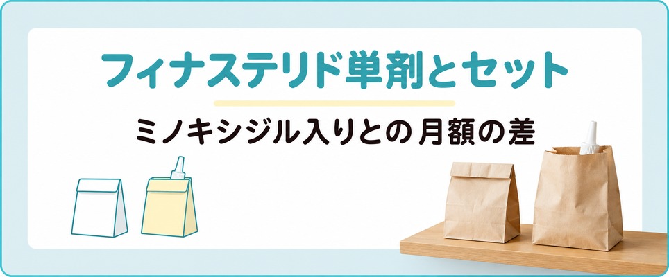 フィナステリド単剤とミノキシジル入りセットの月額の差の章の扉