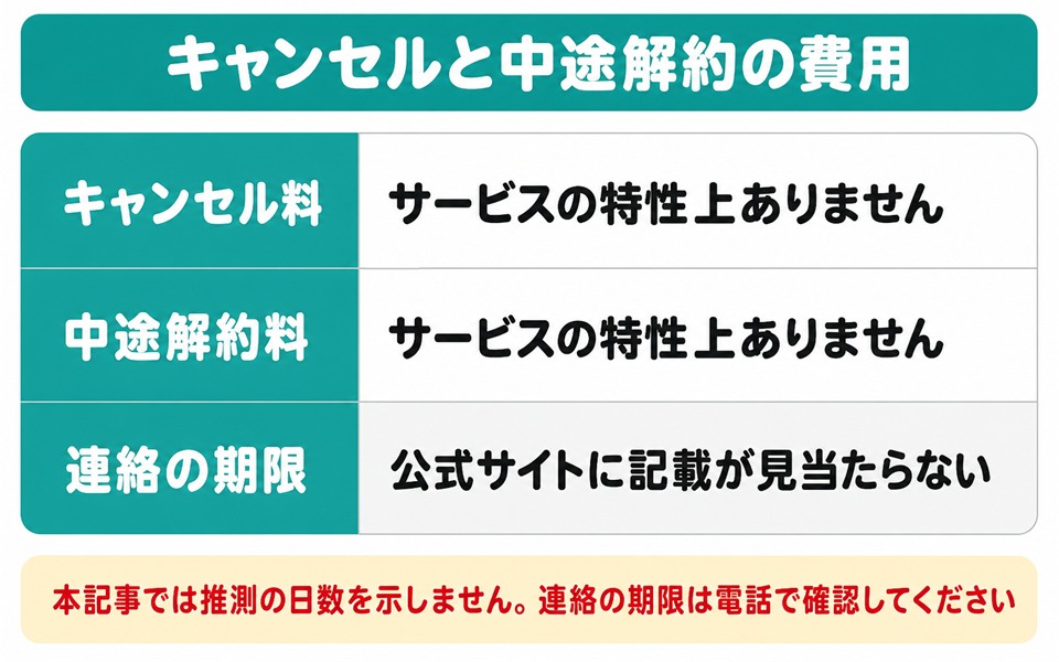 銀クリのキャンセルと中途解約の費用