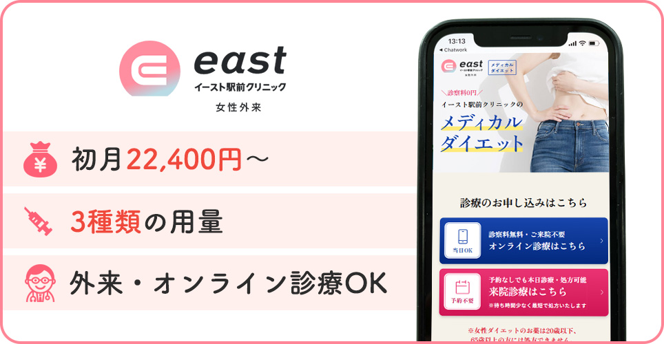 イースト駅前クリニックの特徴をまとめた画像
