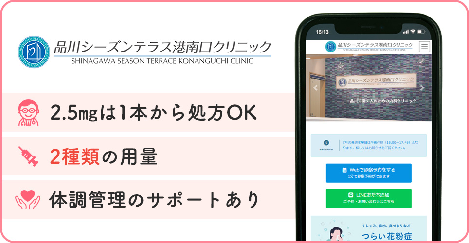 品川シーズンテラス港南口クリニックの特徴をまとめた画像