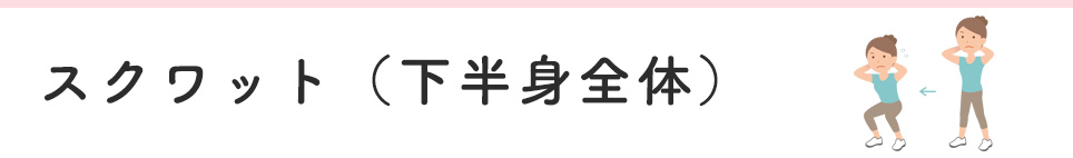 スクワット（下半身全体）