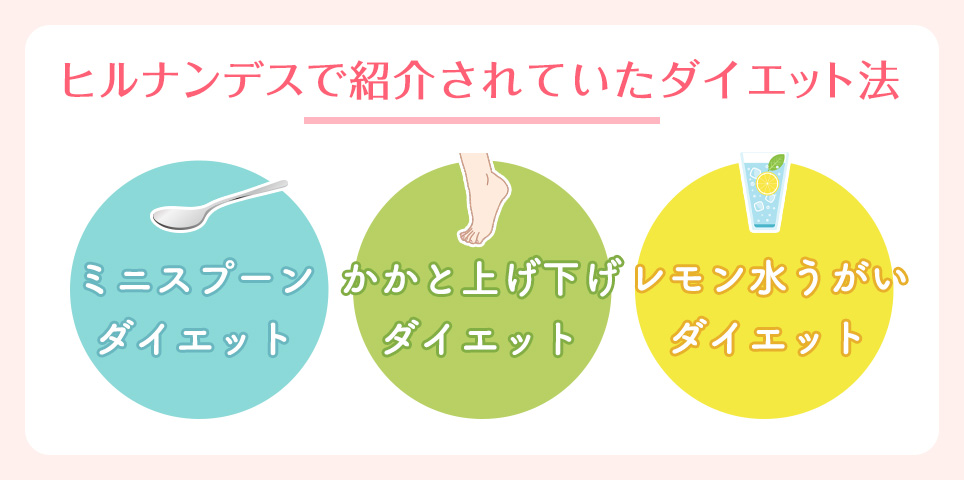 ヒルナンデスで紹介されていたダイエット法