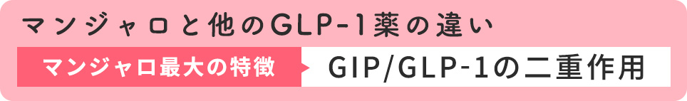 マンジャロの最大の特徴:GIP/GLP-1の二重作用