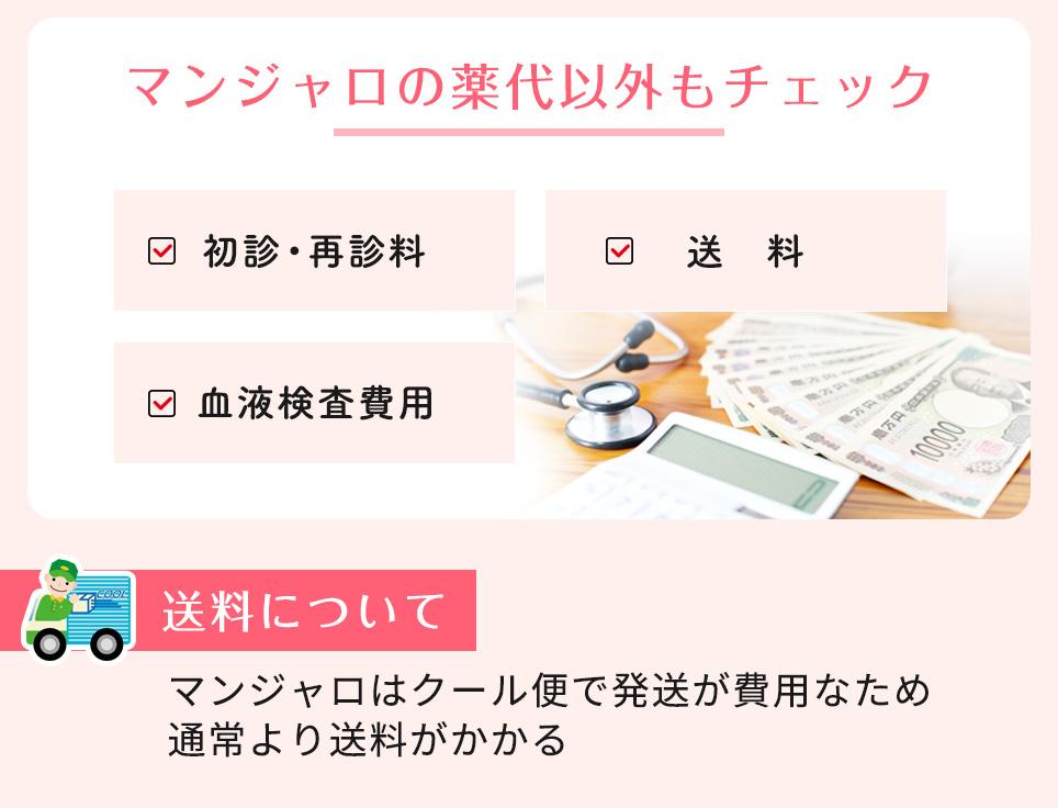 マンジャロの薬代以外の料金もチェック！
