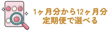 1ヶ月分から12ヶ月分・定期便で選べる